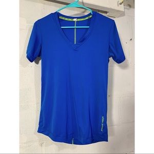Blue Under Armour V-Neck Dry Fit T-shirt